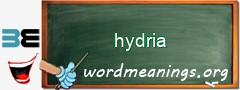 WordMeaning blackboard for hydria